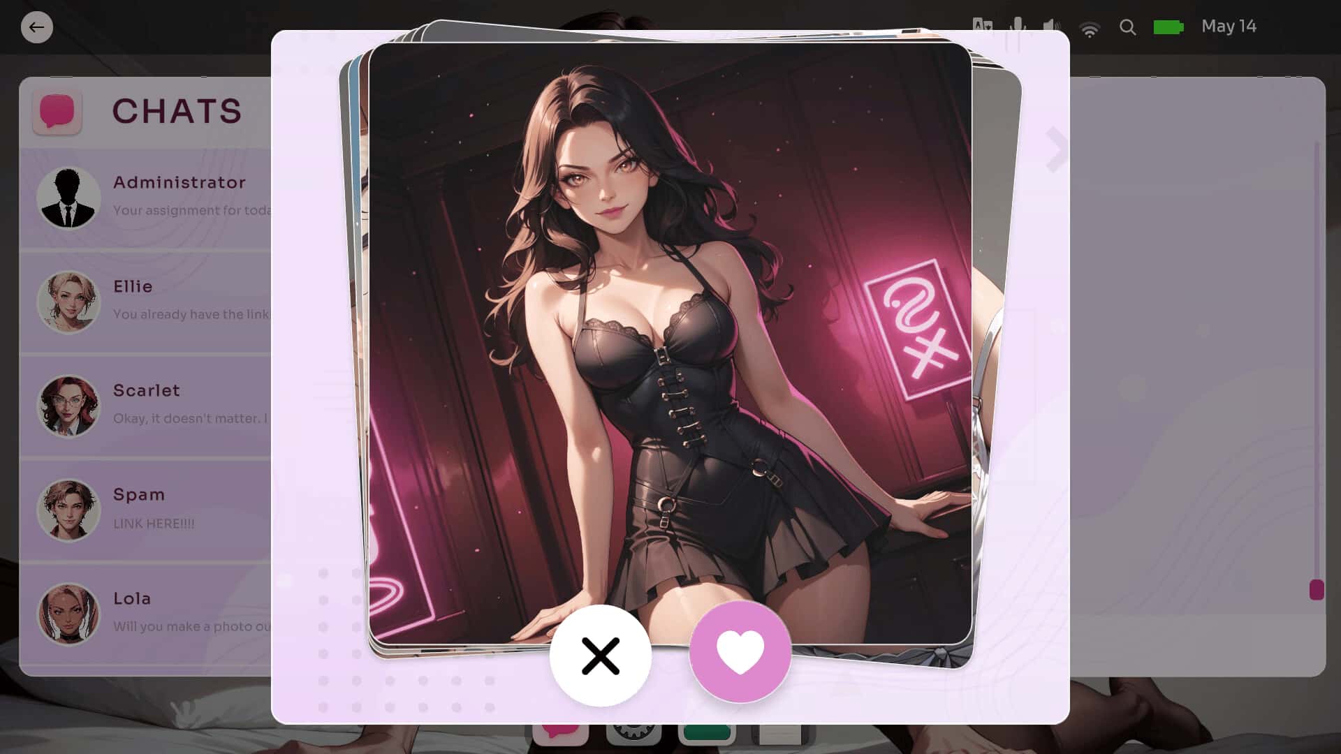 OnlySluts: WAIFU MATCH背景